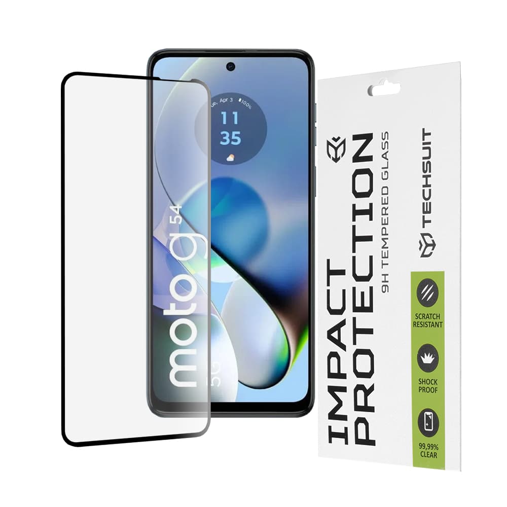 Techsuit 111D Celoplošné Lepené Sklo Motorola Moto G14 G54 G64 Černé - náhled 1