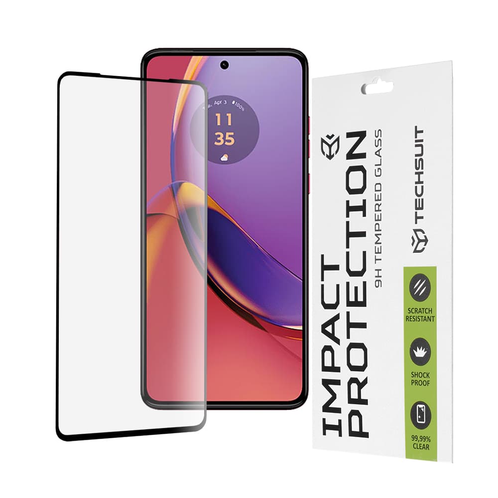 Techsuit 111D Celoplošné ochranné sklo Motorola Moto G84 Black - náhled 1