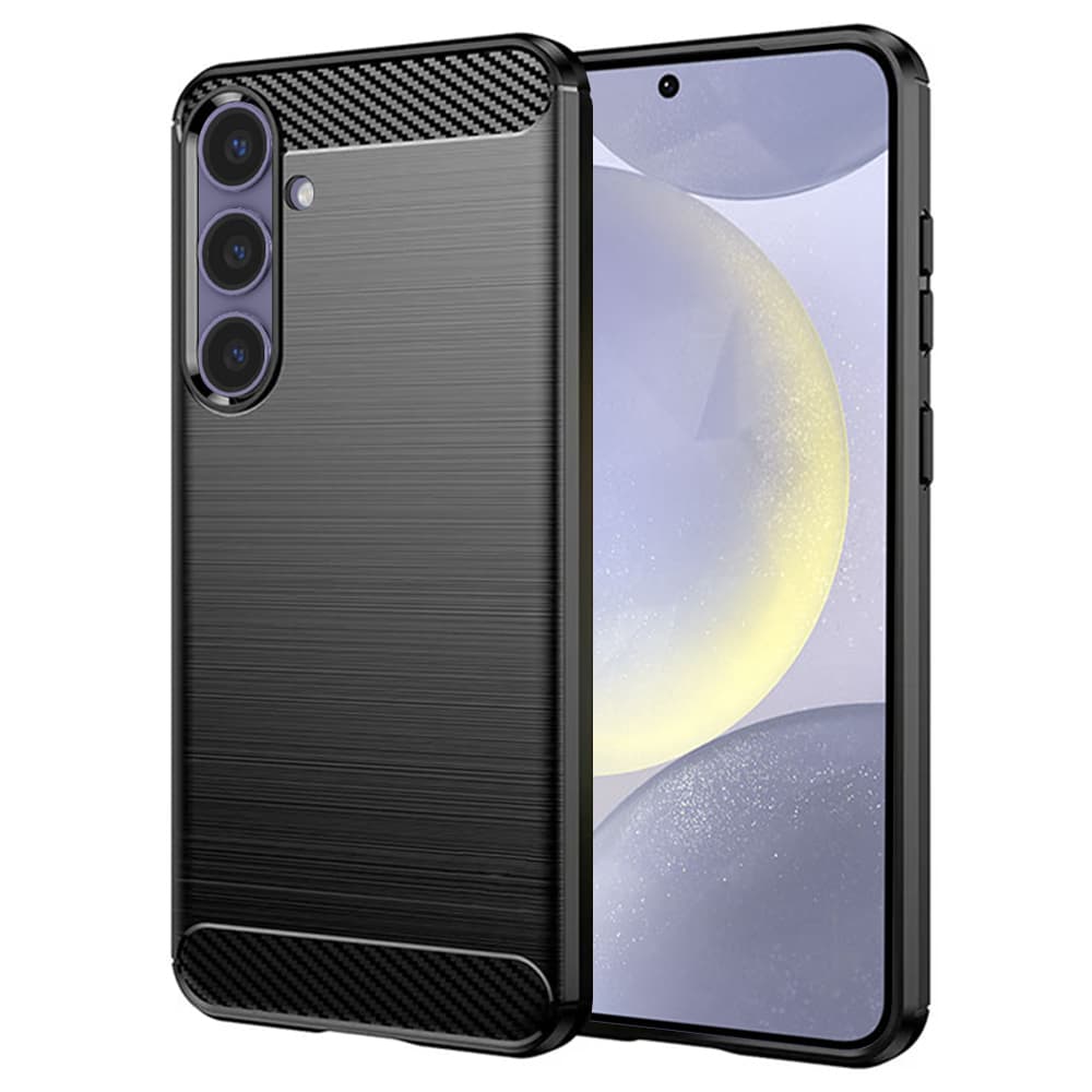 Techsuit Karbon Silikon Samsung Galaxy S24 Plus Černý - náhled 1