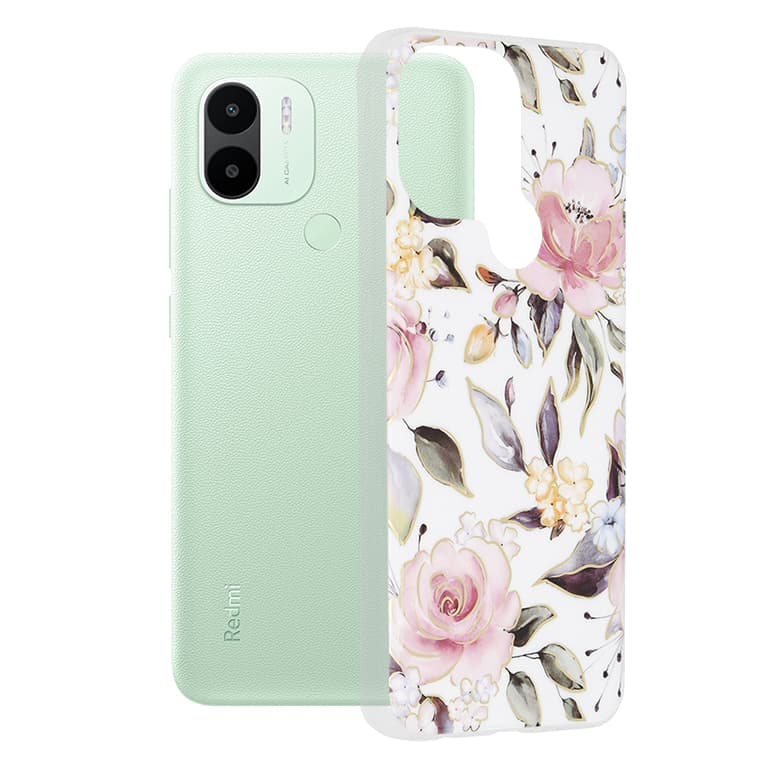 Techsuit Mramorová série Xiaomi Redmi A1+ A2+ Chloe bílá - náhled 1