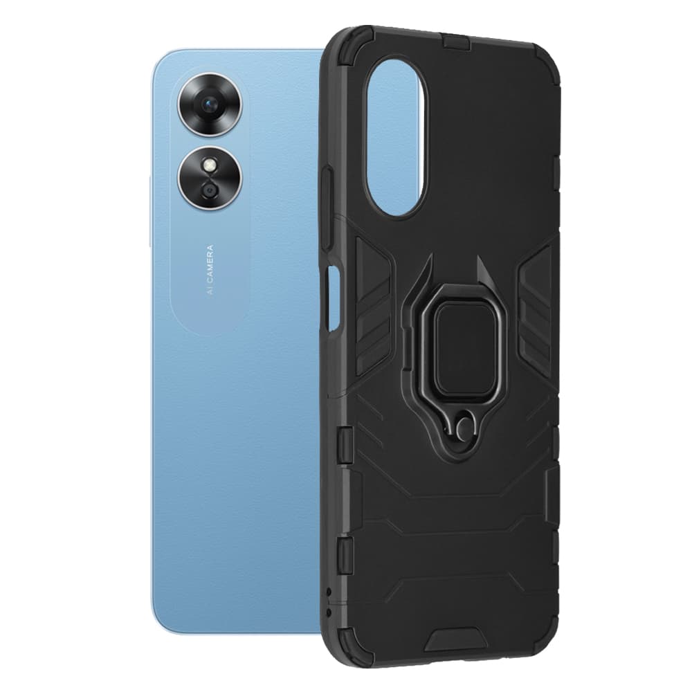 Techsuit Silikonové pouzdro Oppo A17 Black - náhled 1
