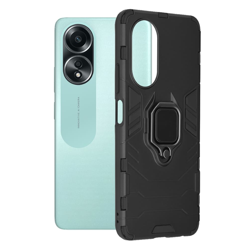 Techsuit Silikonový kryt Oppo A58 4G Černý - náhled 1