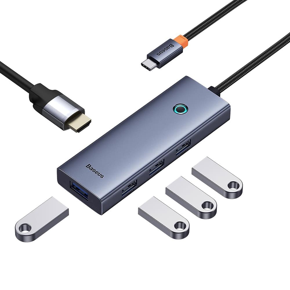 Baseus Dokovací stanice UltraJoy Type-C HDMI 4x USB 4K Space Grey - náhled 1