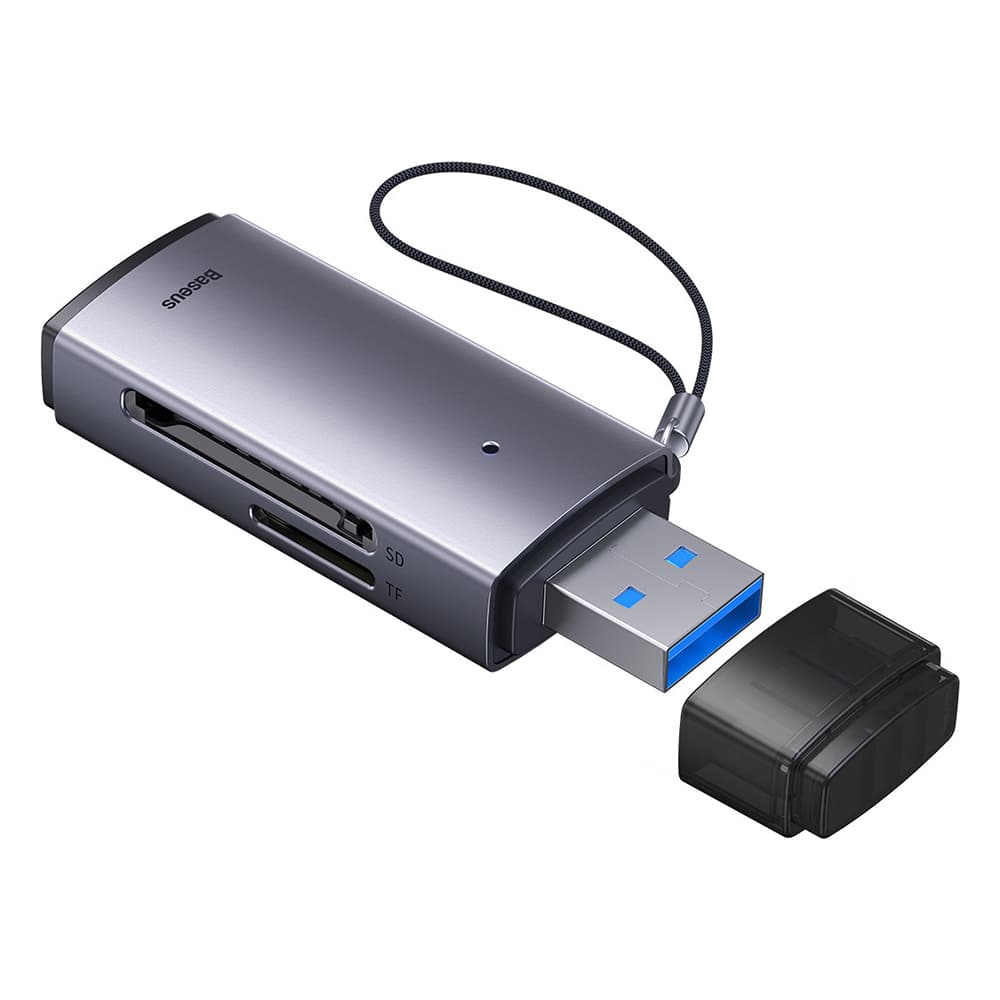 Baseus Čtečka karet Lite Series USB SD TF šedá