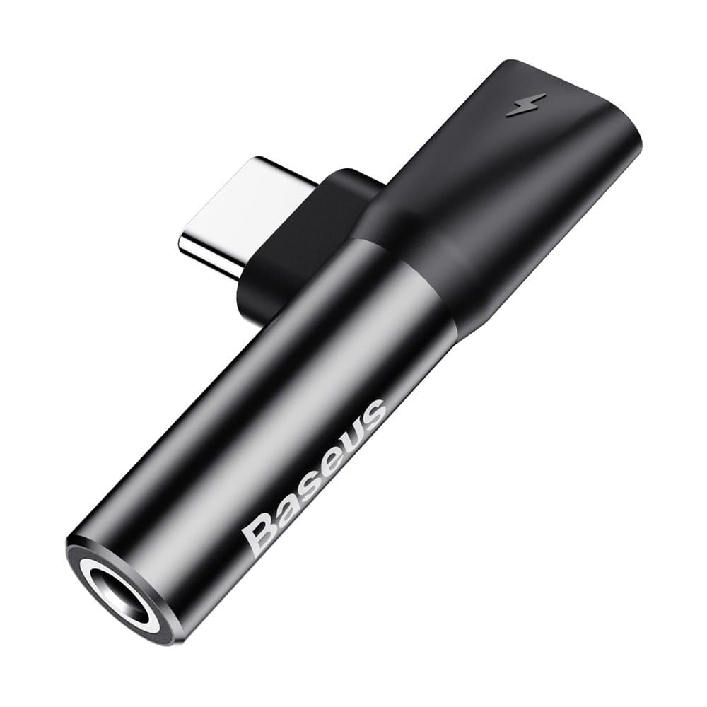 Baseus Audio adaptér L41 USB-C na USB-C Jack 3.5 mm Černý - náhled 1
