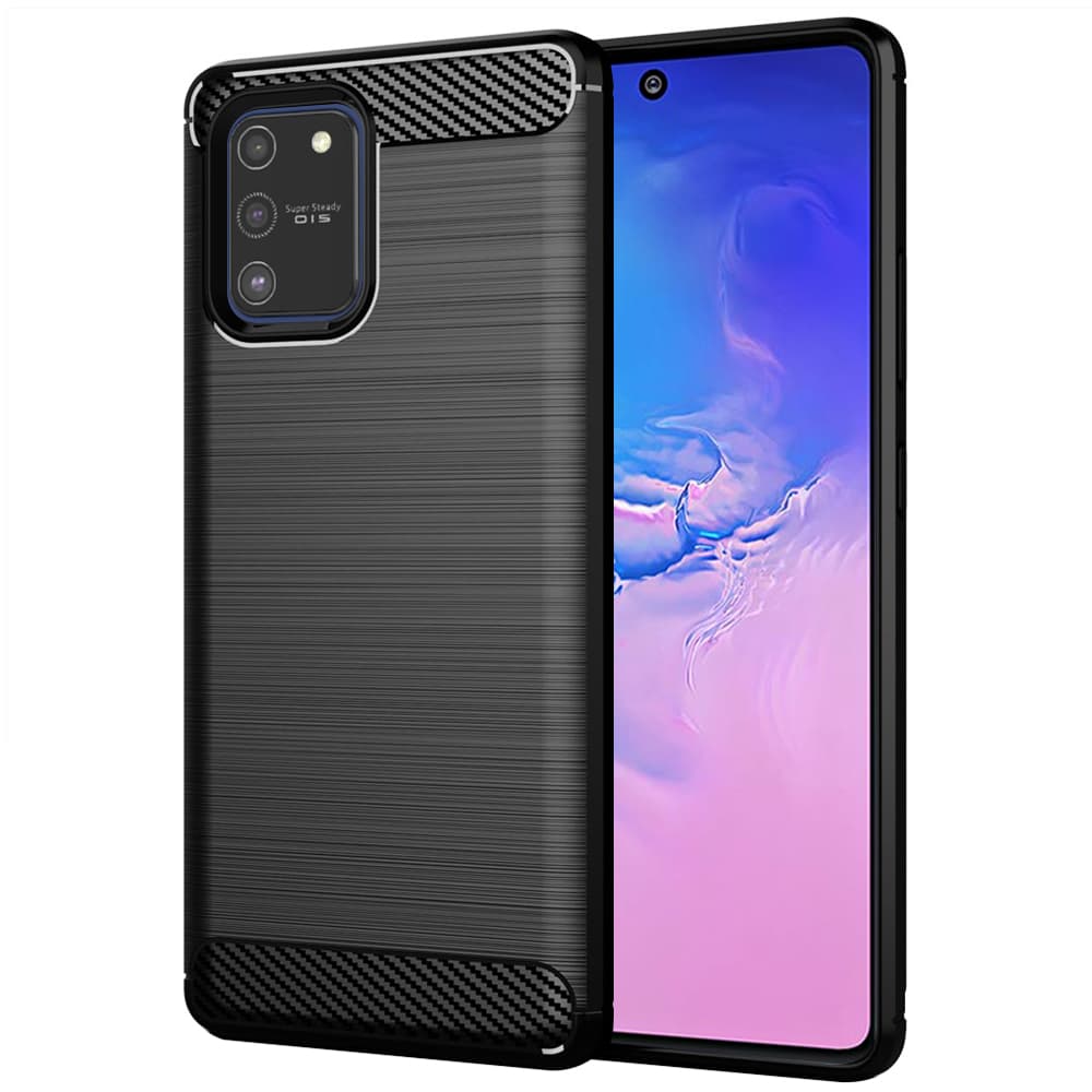 Techsuit Karbon Silikon Samsung Galaxy S10 Lite Černý - náhled 1