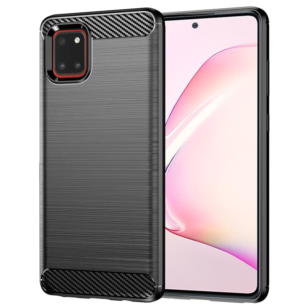 Techsuit Karbon Silikon Samsung Galaxy Note 10 Lite Černá - náhled 1