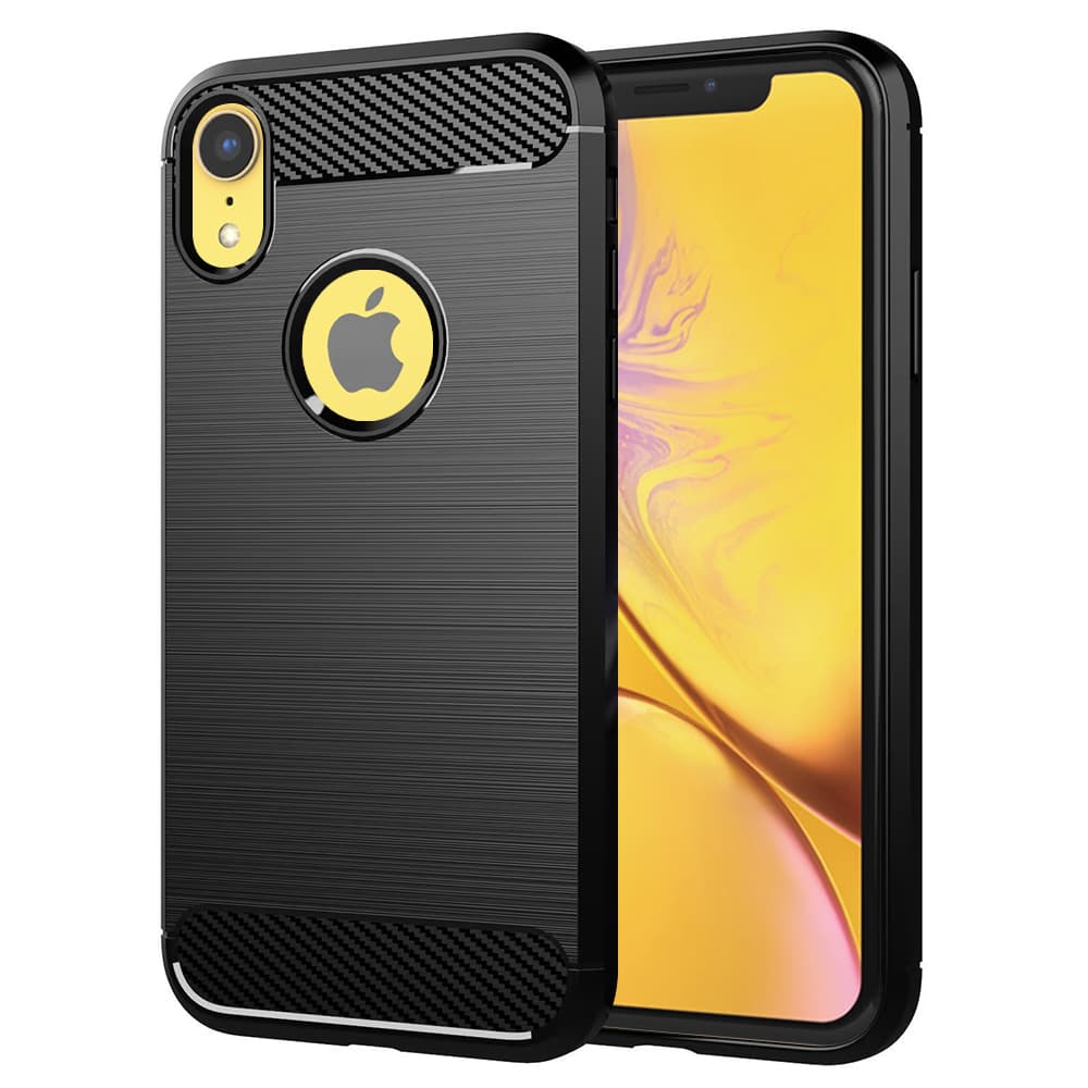 Techsuit Karbon Silikon iPhone XR Černý - náhled 1