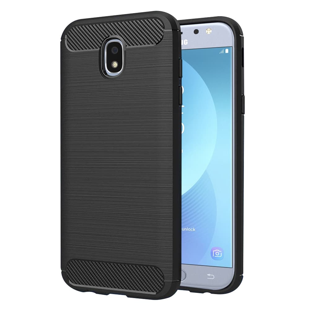 Techsuit Uhlíkový Silikon Samsung Galaxy J5 2017 J530 Pro Černý - náhled 1
