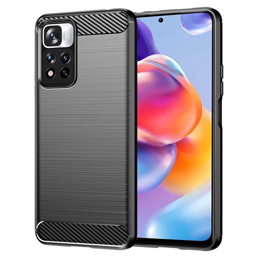 Techsuit Karbon Silikon Xiaomi Redmi Note 11 Pro+ 5G Černý - náhled 1