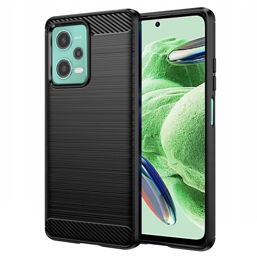 Techsuit Karbon Silikon Xiaomi Redmi Note 12 5G Poco X5 Černá - náhled 1