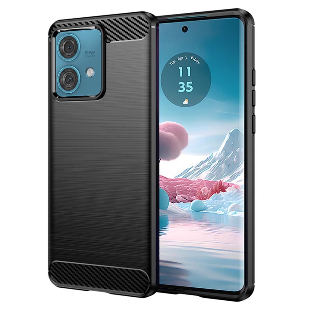 Techsuit Karbon Silikon Motorola Edge 40 Neo Černý - náhled 1