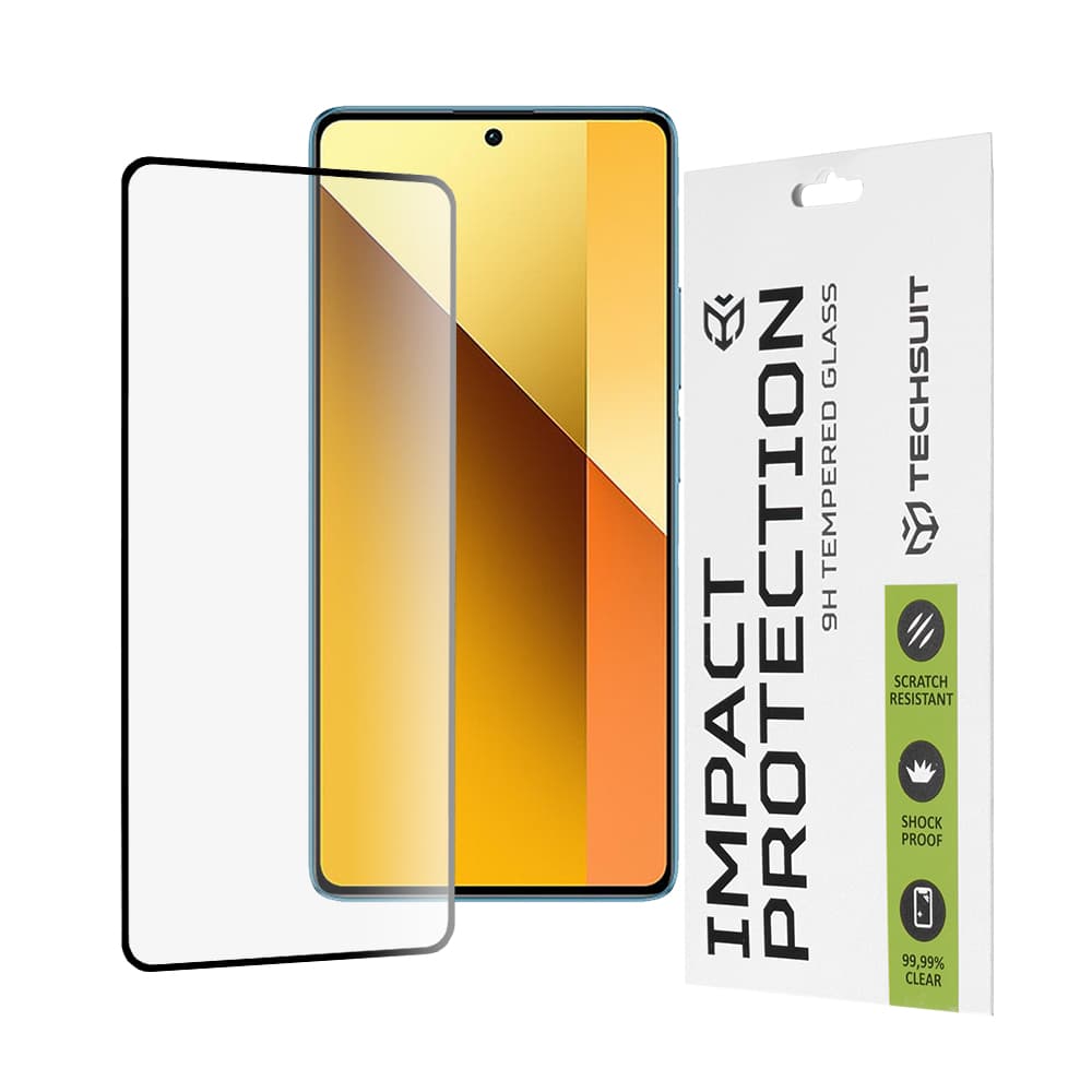 Techsuit 111D Celoplošné celolepicí sklo Xiaomi Redmi Note 13 5G Black - náhled 1