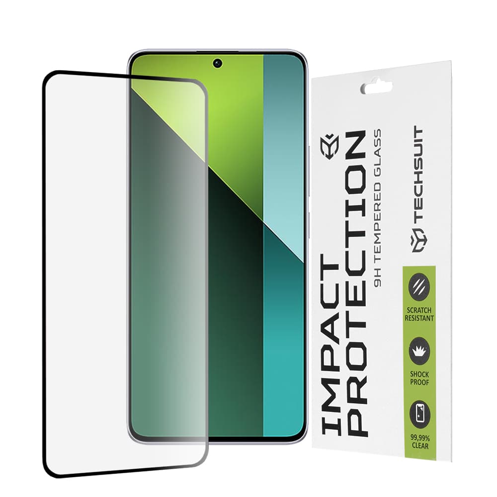 Techsuit 111D Celoplošné sklo Xiaomi Redmi Note 13 Pro 5G Poco X6 Black - náhled 1