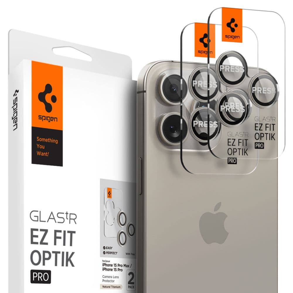Spigen Optik.tR EZ Fit Pro Camera Glass 2 kusy iPhone 14 15 16 Pro Max - náhled 1
