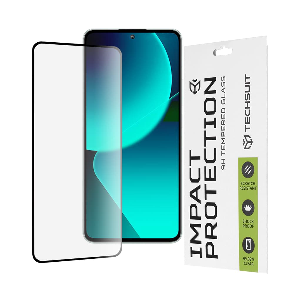 Techsuit 111D Celoplošné lepené sklo Xiaomi 13T 13T Pro Černé - náhled 1