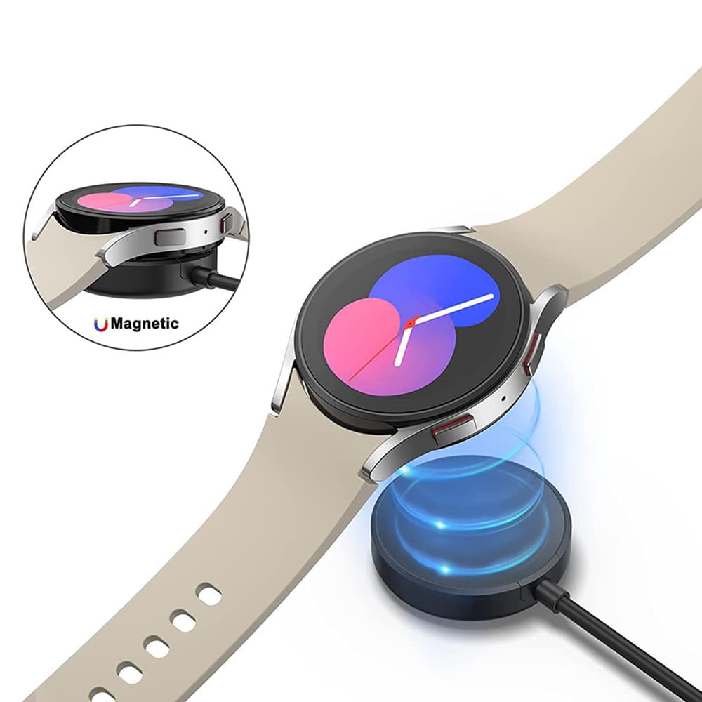 Techsuit TSC12 Bezdrátová nabíječka pro Galaxy Watch 3 4 5 6 s držákem Black - náhled 1
