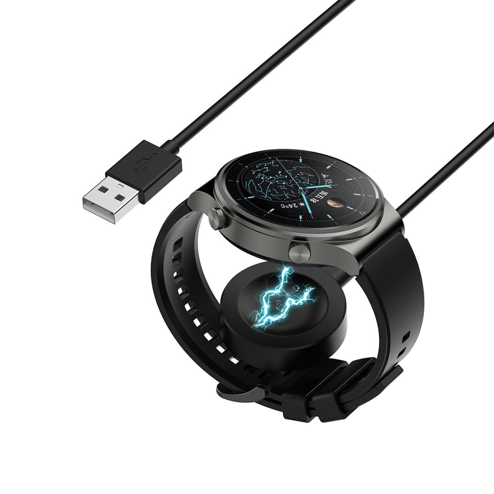 Techsuit Bezdrátový nabíjecí kabel THC1 Huawei Watch Honor USB 10W Černý - náhled 1