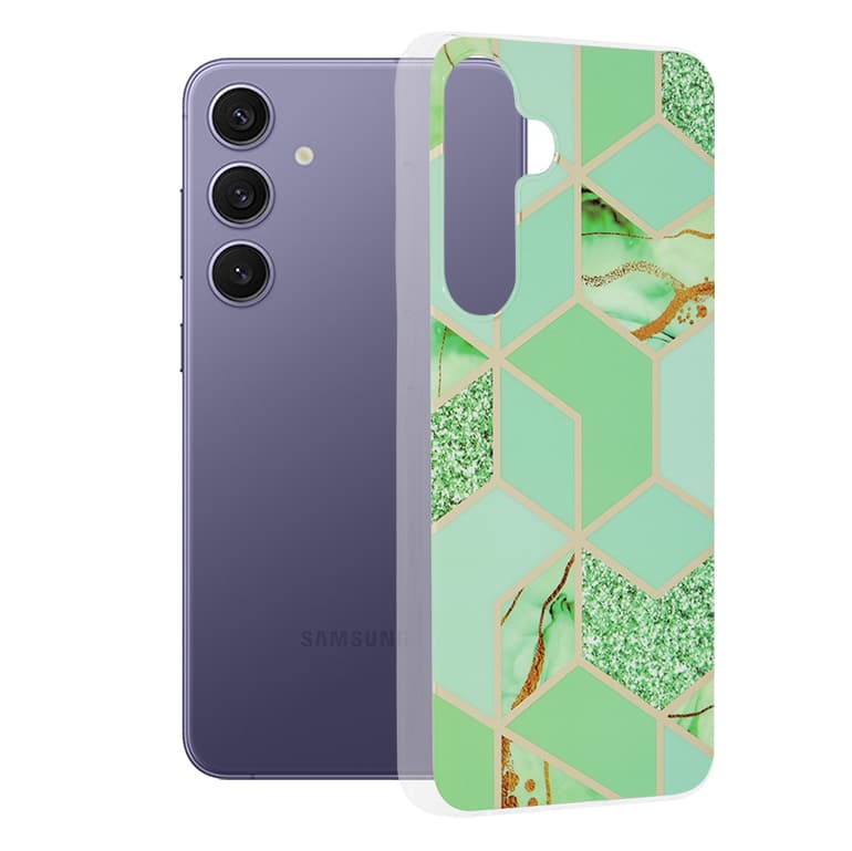 Techsuit Mramorová Série Samsung Galaxy S24 Plus Green Hex - náhled 1