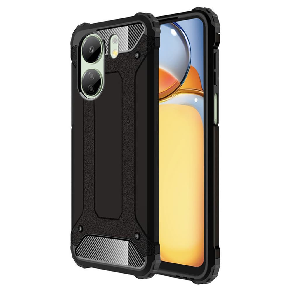 Techsuit Hybridní pouzdro Xiaomi Redmi 13C 4G Poco C65 Černá - náhled 1