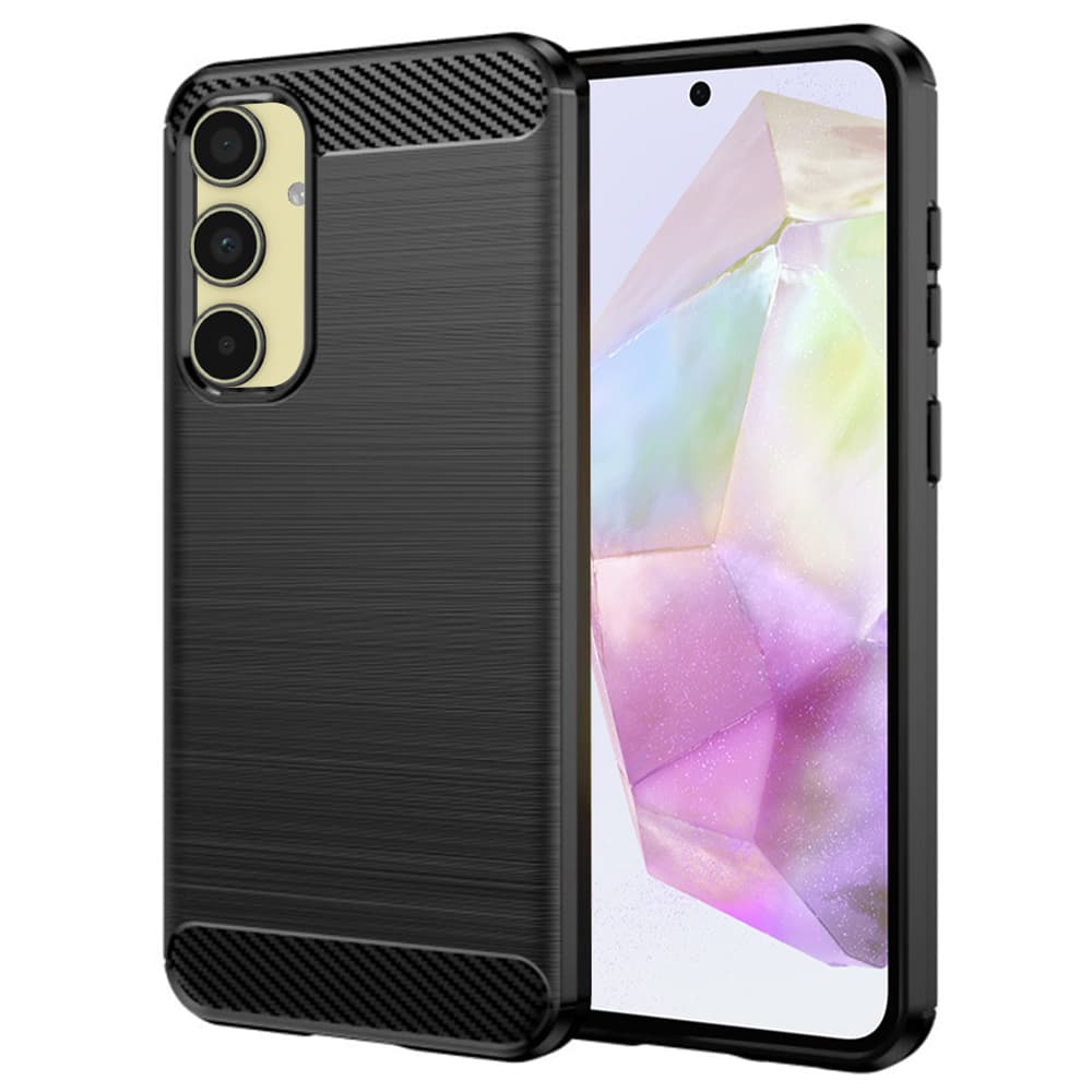 Techsuit Karbon Silikon Samsung Galaxy A35 5G Černý - náhled 1