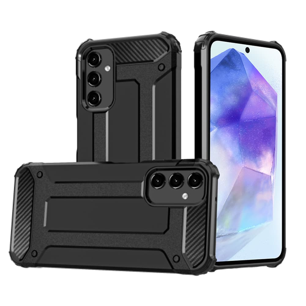 Techsuit Hybridní pouzdro Samsung Galaxy A55 5G Černá - náhled 1