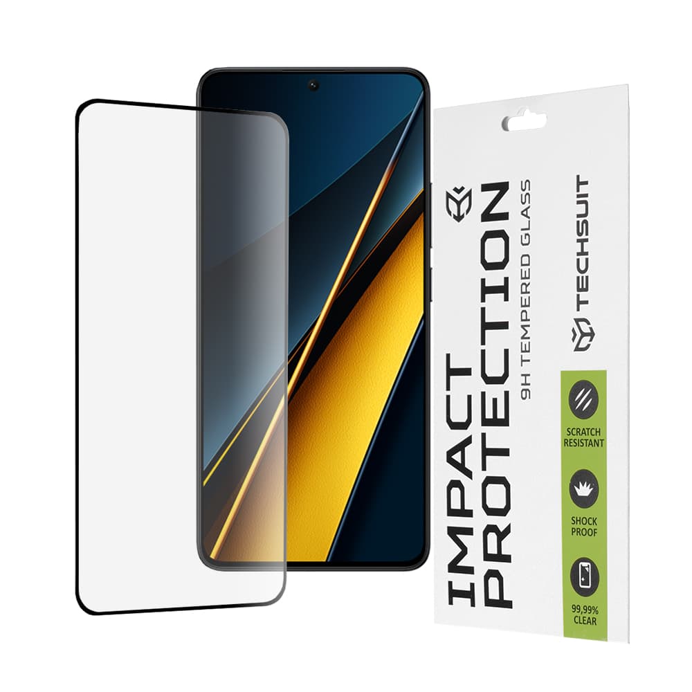 Techsuit 111D Celoplošné sklo Xiaomi Poco X6 Pro Black - náhled 1