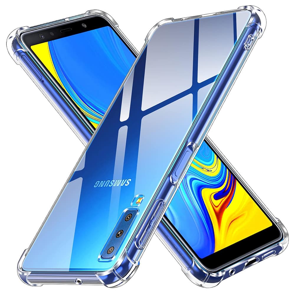 Techsuit Nárazuvzdorný Čirý Silikon Samsung Galaxy A7 2018 Clear - náhled 1