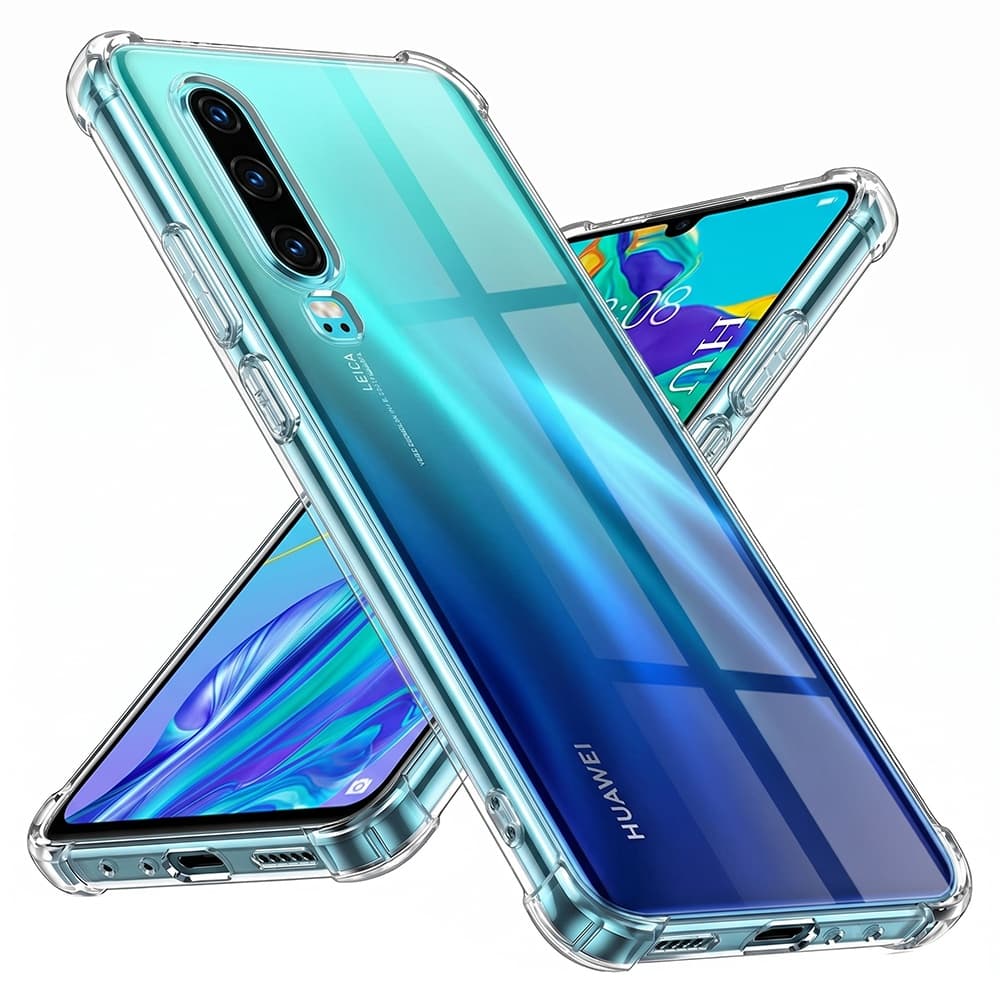 Techsuit Nárazuvzdorný Průhledný Silikon Huawei P30 Clear - náhled 1