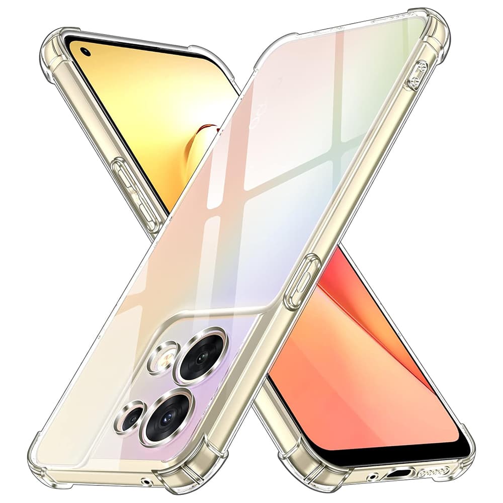 Techsuit Nárazuvzdorný Průhledný Silikon Oppo Reno8 Čirý - náhled 1