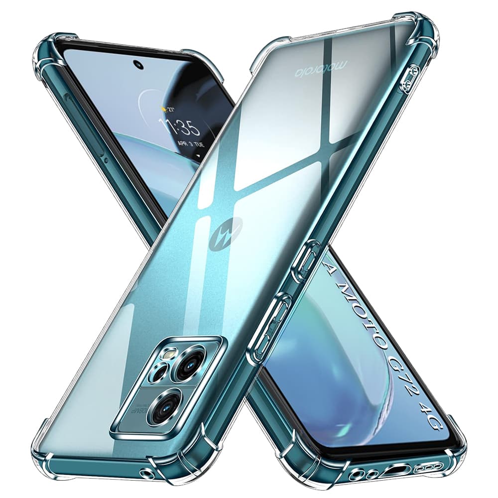 Techsuit Nárazuvzdorný Průhledný Silikon Motorola Moto G72 - náhled 1