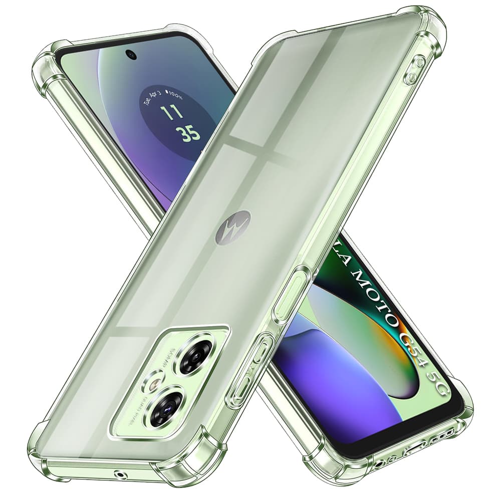 Techsuit Nárazuvzdorný Průhledný Silikon Motorola Moto G54 - náhled 1