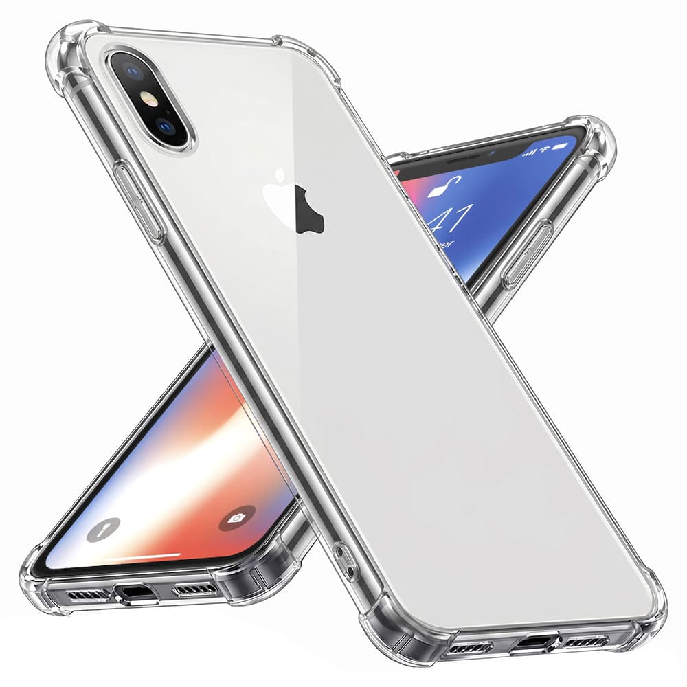 Techsuit Nárazuvzdorný Průhledný Silikon iPhone X iPhone XS - náhled 1