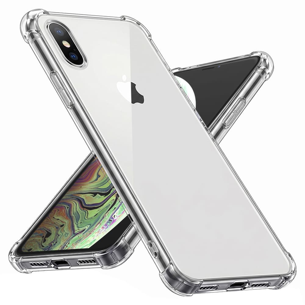 Techsuit Nárazuvzdorný Průhledný Silikon iPhone XS Max Clear - náhled 1