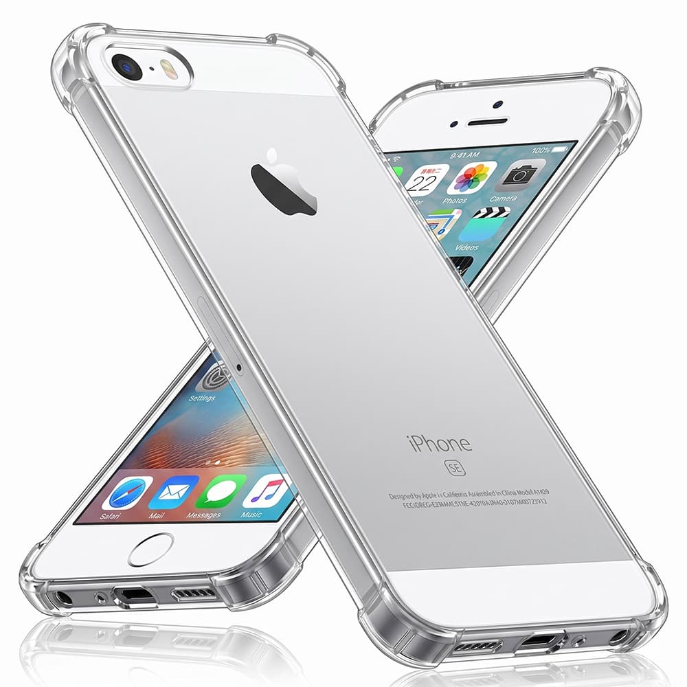 Techsuit Nárazuvzdorný Průhledný Silikon iPhone 5 5s SE - náhled 1