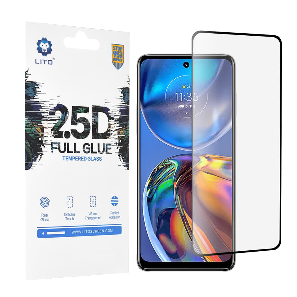 Lito 2.5D celolepené sklo Motorola Moto E32 Moto E32s Černé - náhled 1