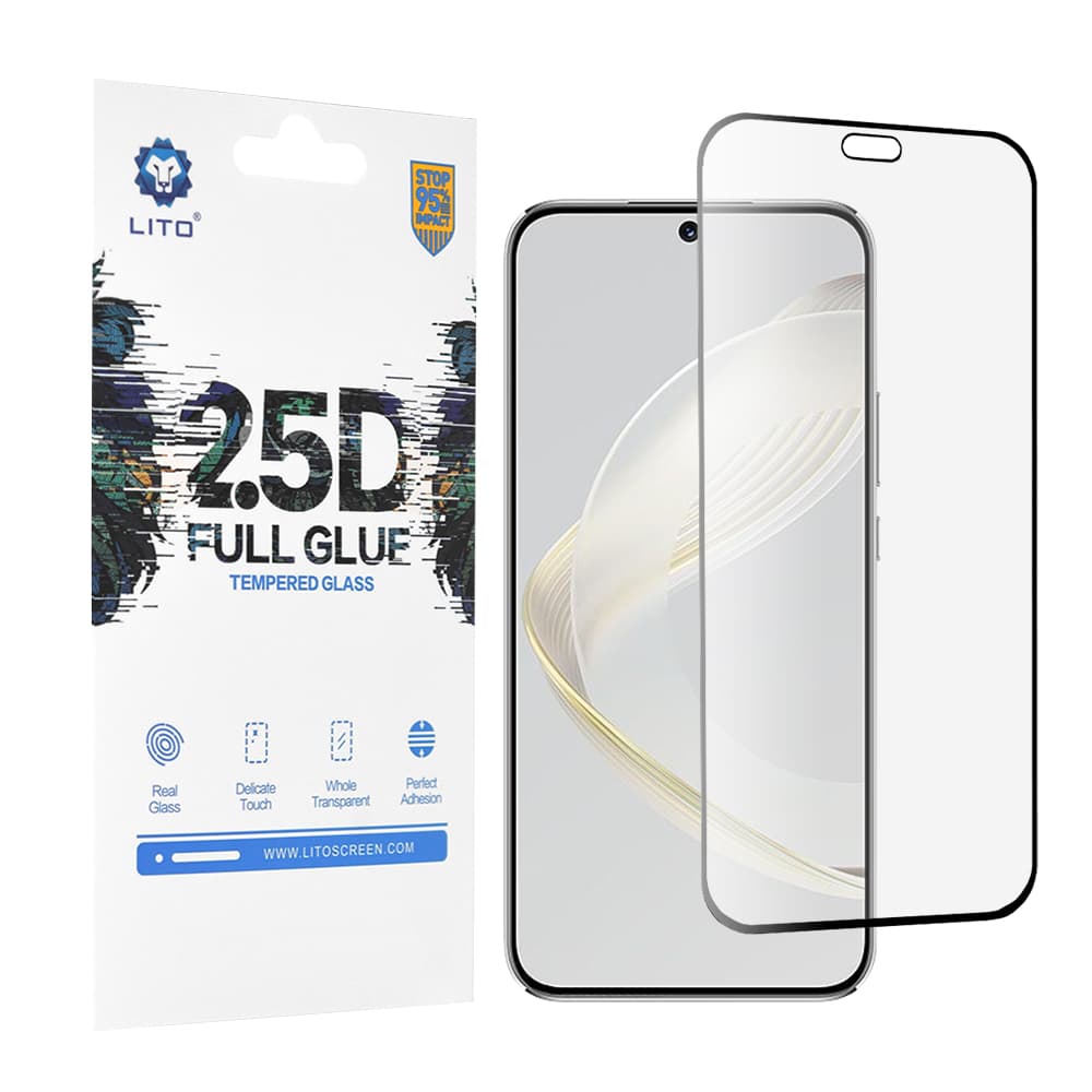 Lito 2.5D FullGlue Sklo Huawei nova 11 nova 12s Černé - náhled 1