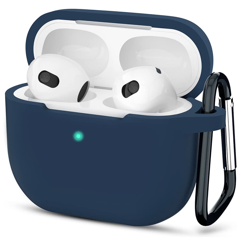Techsuit Silikonové pouzdro Apple AirPods 3 Námořnická modrá - náhled 1