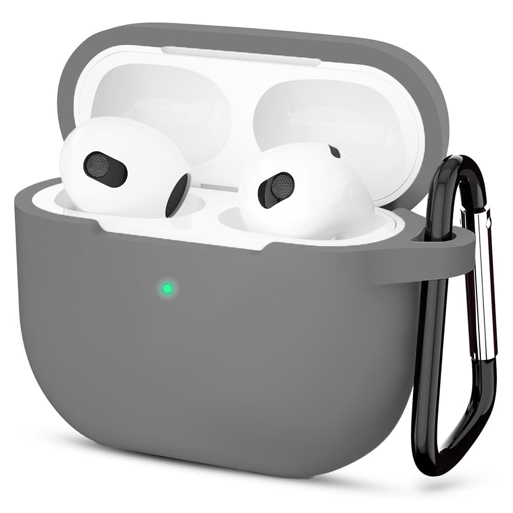 Techsuit Silikonové pouzdro pro Apple AirPods 3 Hladké Šedé - náhled 1
