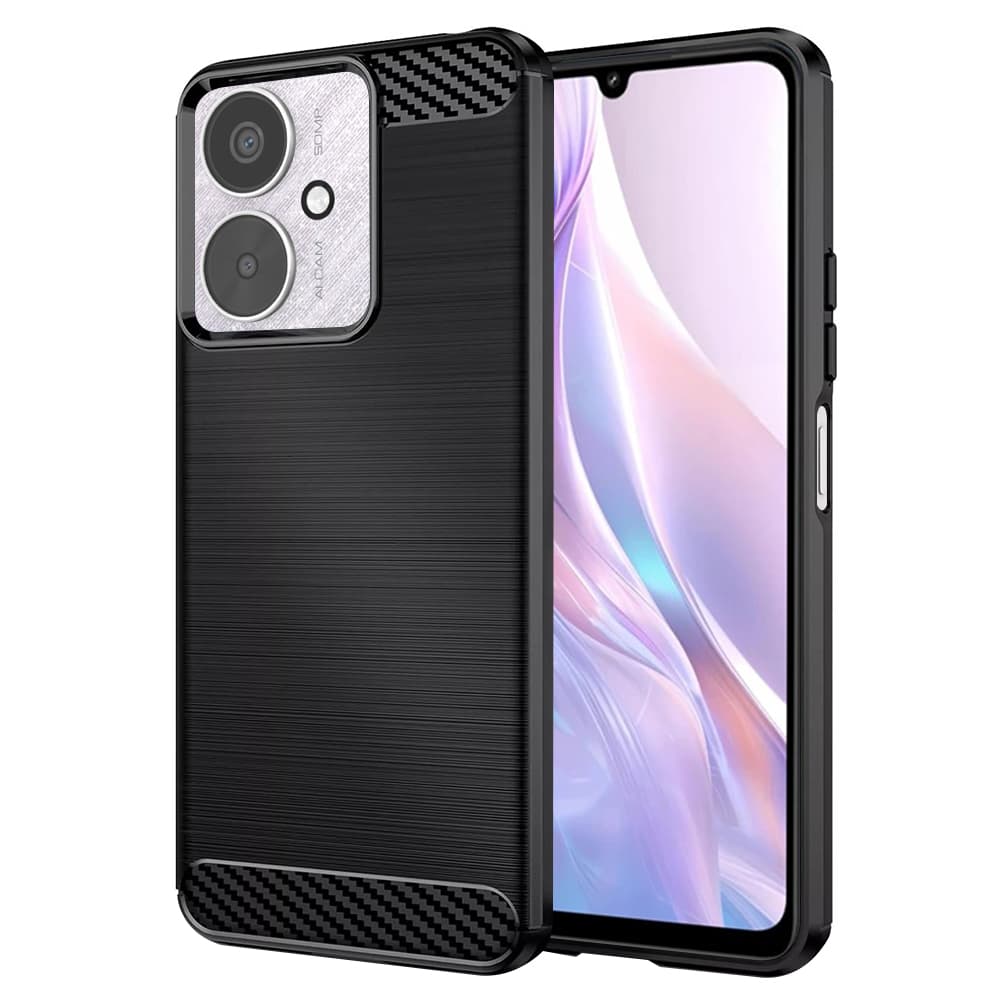 Techsuit Karbon Silikon Kryt Xiaomi Redmi 13C 4G 5G Poco C65 Černý - náhled 1