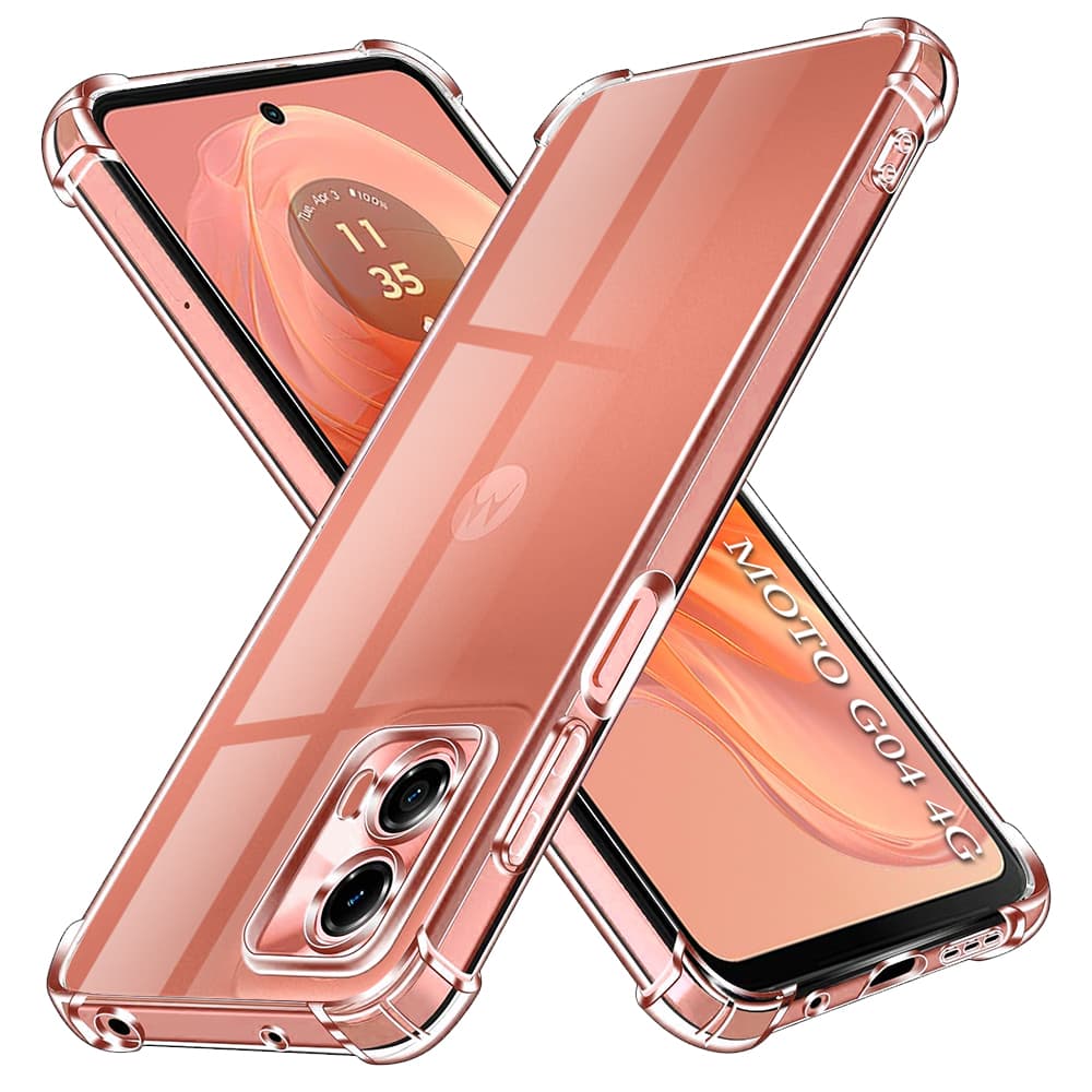 Techsuit Nárazuvzdorný průhledný silikon Motorola Moto G04 G04s G24 E14 - náhled 1