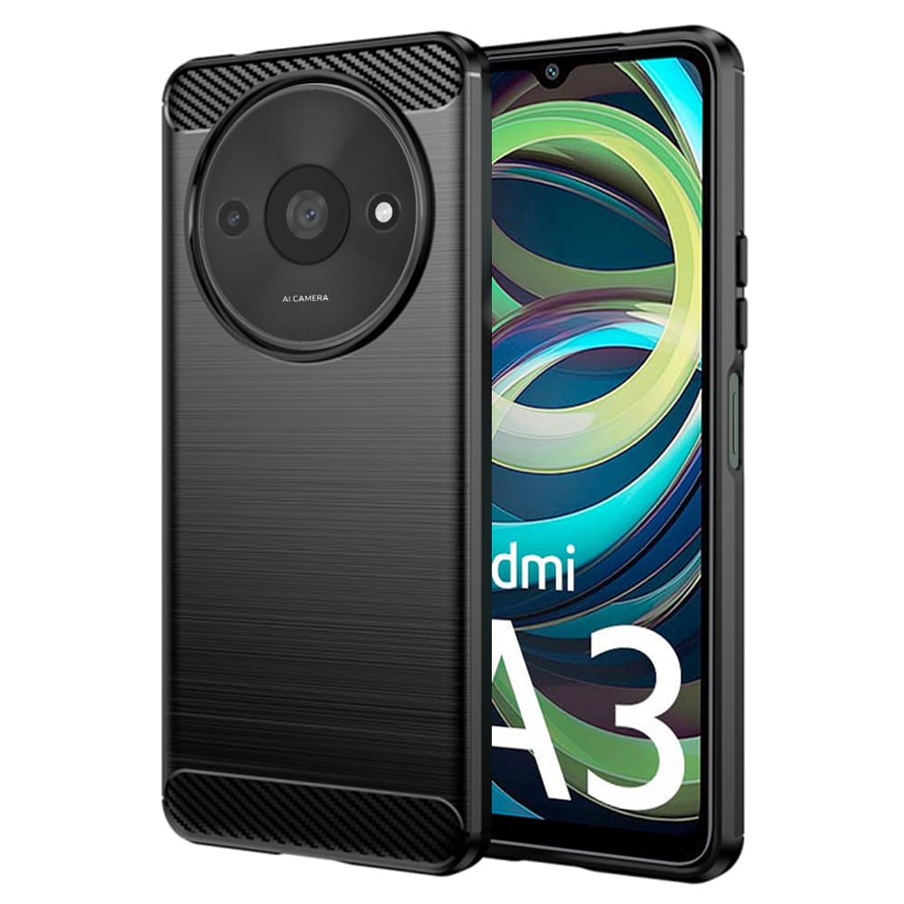 Techsuit Karbon Silikon Xiaomi Redmi A3 Redmi A3x Černý - náhled 1