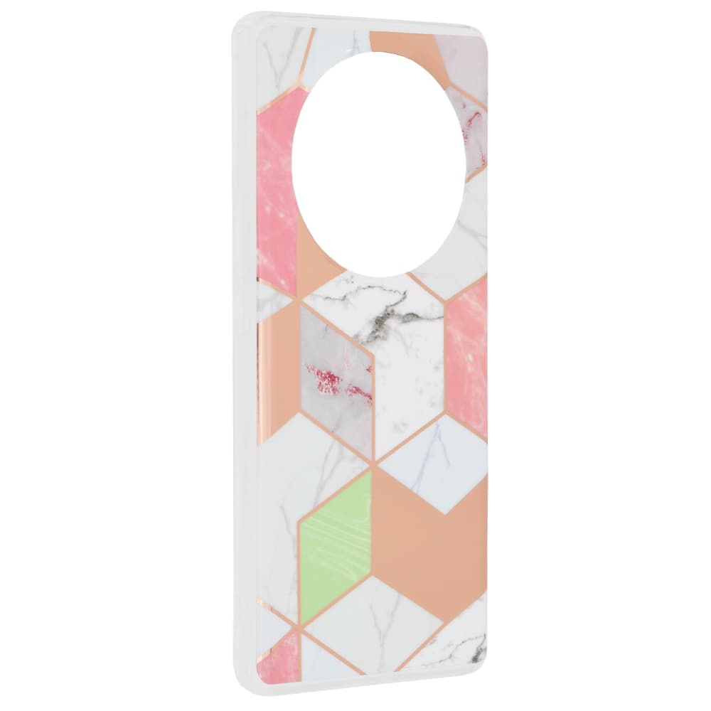 Techsuit Marble Series Honor Magic6 Lite Fialový šestiúhelník - náhled 1