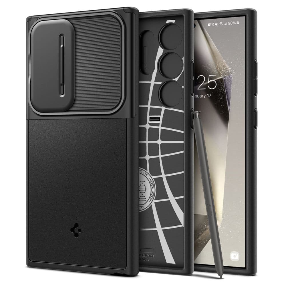 Spigen Optik Armor Samsung Galaxy S24 Ultra Černá - náhled 1