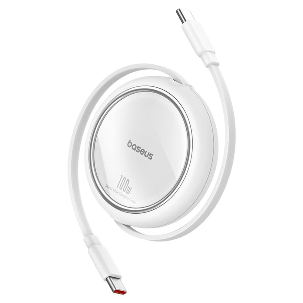 Baseus Free2Draw Mini Typ-C 100W 1m výsuvný Měsíční bílá - náhled 1