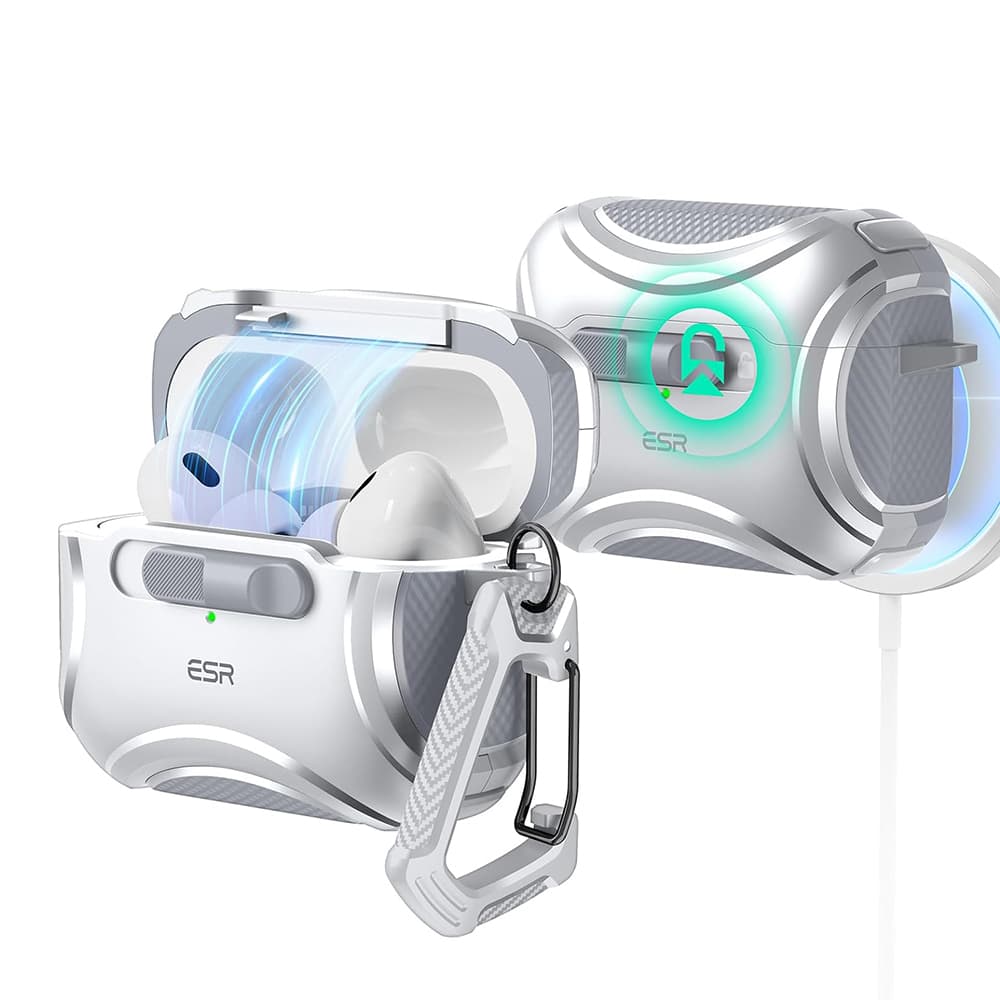 ESR Cyber Magnetické pouzdro HaloLock Apple AirPods Pro 1 2 Šedé - náhled 1