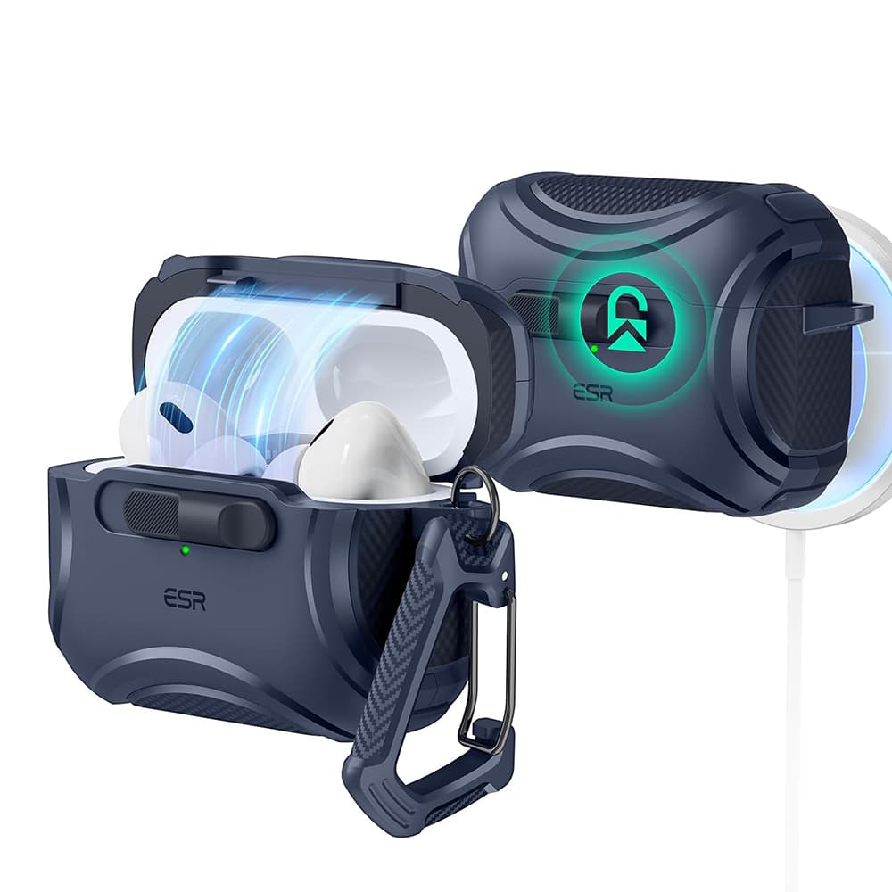 ESR Cyber Magnetické pouzdro HaloLock Apple AirPods Pro 1 2 Blue - náhled 1