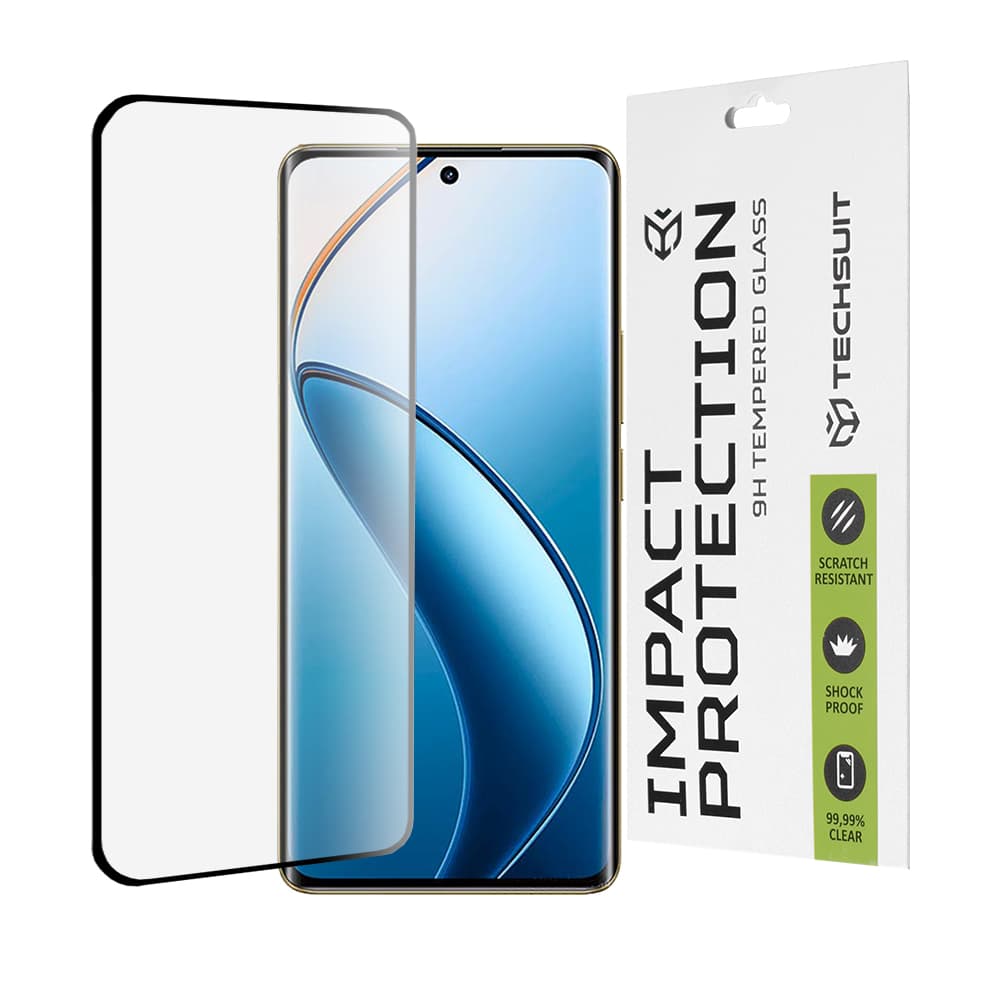 Techsuit 111D Celoplošné 3D sklo Realme 12 Pro 12 Pro+ Black - náhled 1