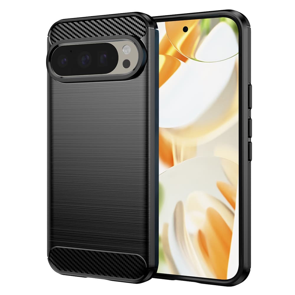 Techsuit Karbon Silikon Google Pixel 9 Pro 9 Černá - náhled 1
