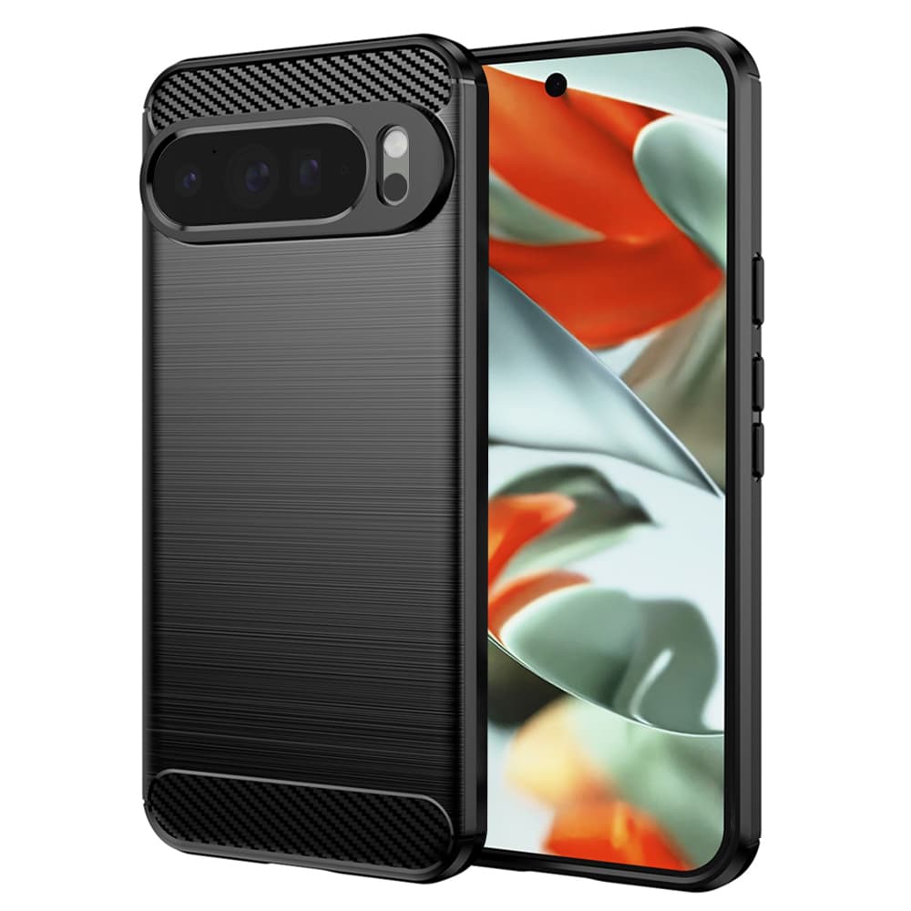Techsuit Karbon Silikon Google Pixel 9 Pro XL Černý - náhled 1